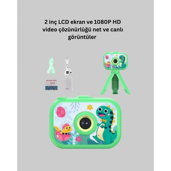 1080P HD Çocuk Vlog Kamerası – Tripod ve Eğitici Oyunlarl