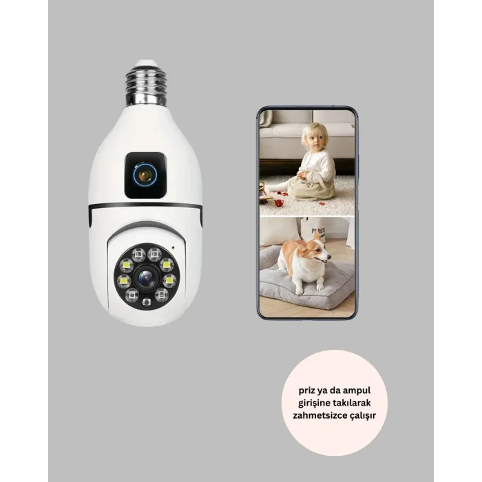 1080P WiFi Ampul Kamerası