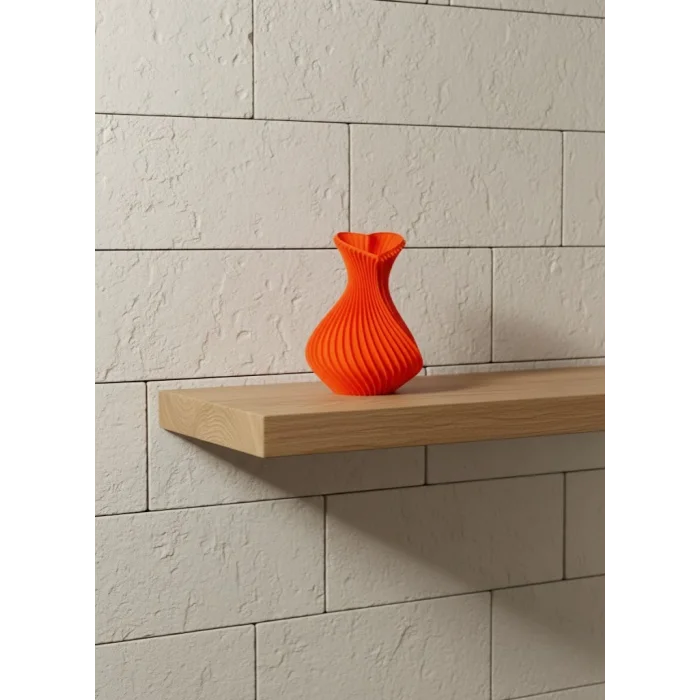 11 cm Turuncu Kalp Formlu Mini Vazo Estetik Dekoratif Obje