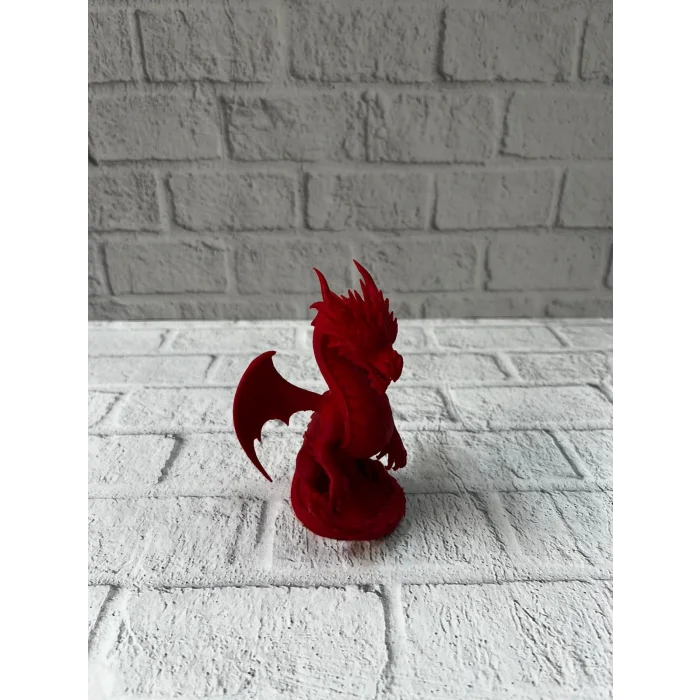 12 cm Kırmızı Ejderha Figürü Koleksiyonluk Dekoratif Biblo