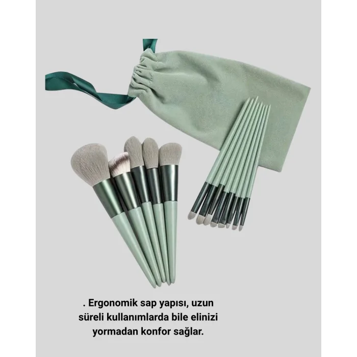 13’lü Yumuşak Kıllı Makyaj Fırça Seti – Profesyonel Kalite, Hassas Ciltlere Uygun
