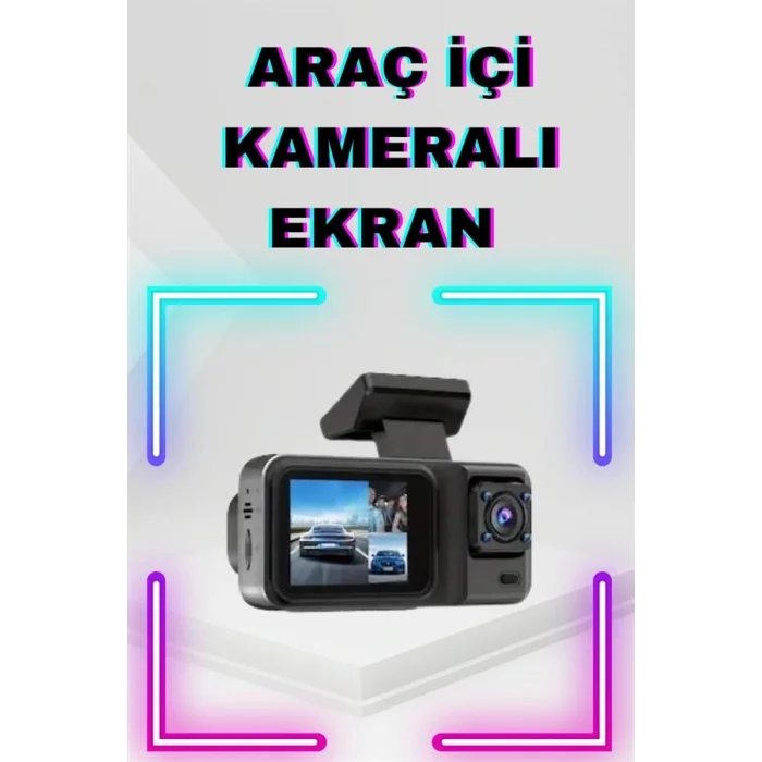 2 İnç Araç İçi Kameralı Ekran 1080P Full HD Kaliteli Hafıza Kart Destekli