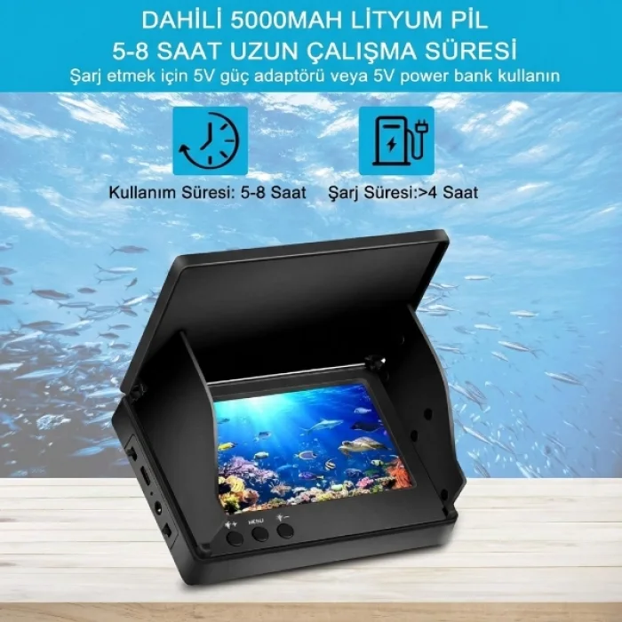 20 Metre Sualtı Balık Tutma Kamerası