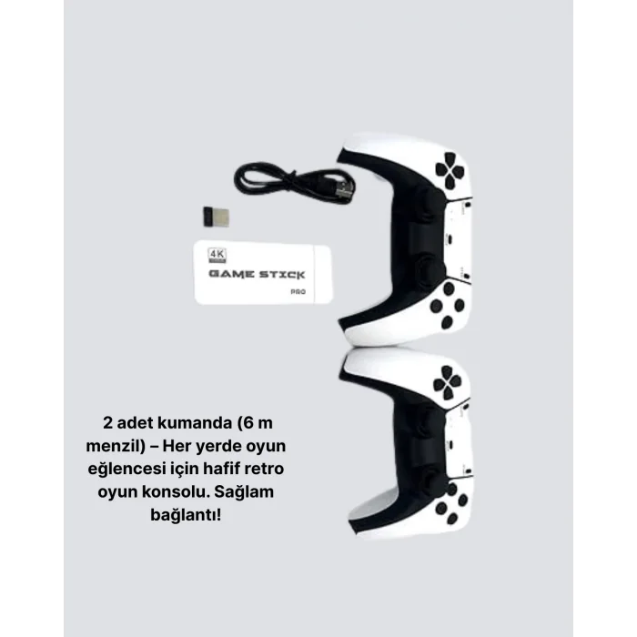 20.000 Yüklü Oyunlu Kablosuz Retro Oyun Konsolu 4K Destekli