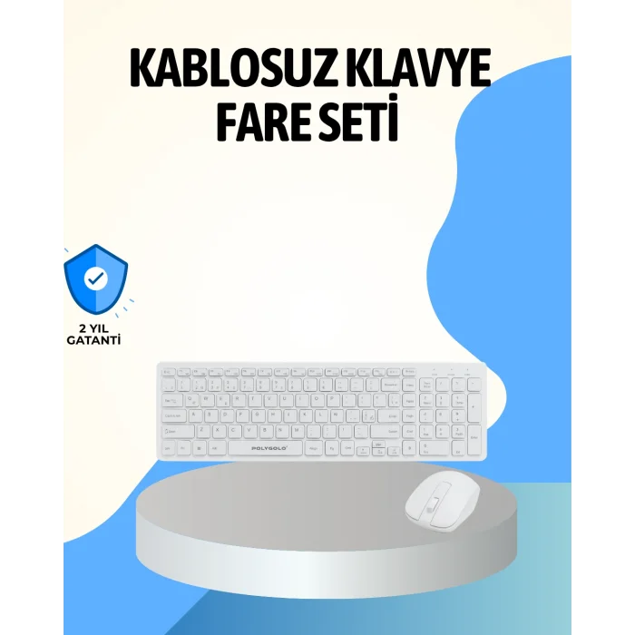 2.4 Ghz Wireless Kablosuz Klavye Mouse Seti Tv Pc Uyumlu