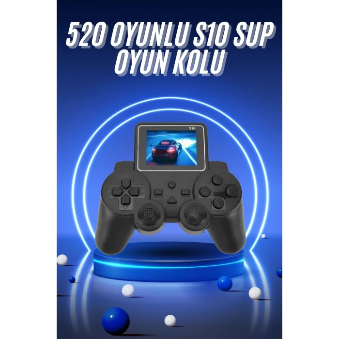 2.4 İnç Ekran 520 Oyunlu Retro Temalı Kablosuz Oyun Kolu El Atarisi