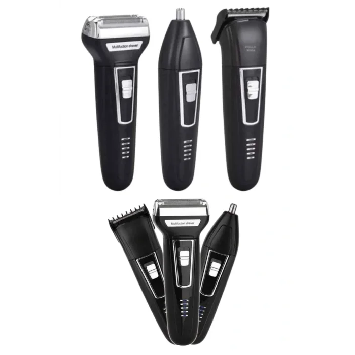 3lü Set Saç Sakal Kesme Traş Makinesi Burun Kılı Alma Tıraş Makinesi