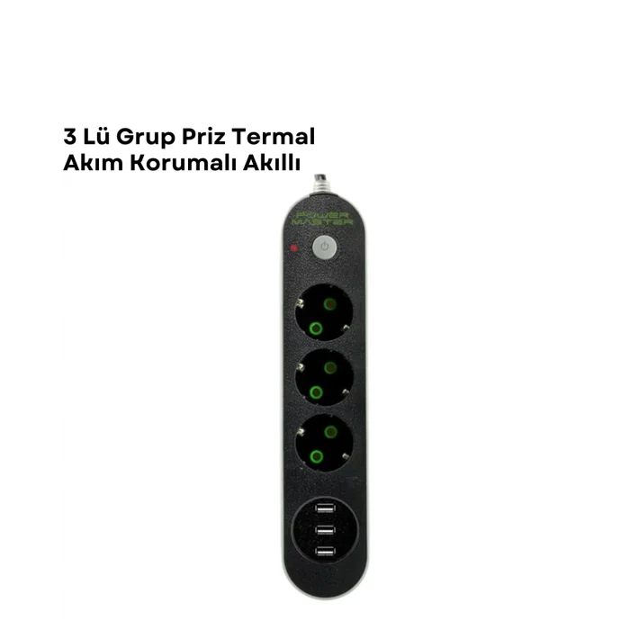 3 USB Portlu Üçlü Priz CXE103