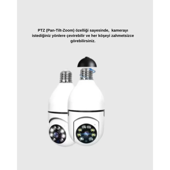 360 Derece Dönebilen Akıllı Duylu Kamera – PTZ, Uzaktan Kontrol, Hareket Algılama
