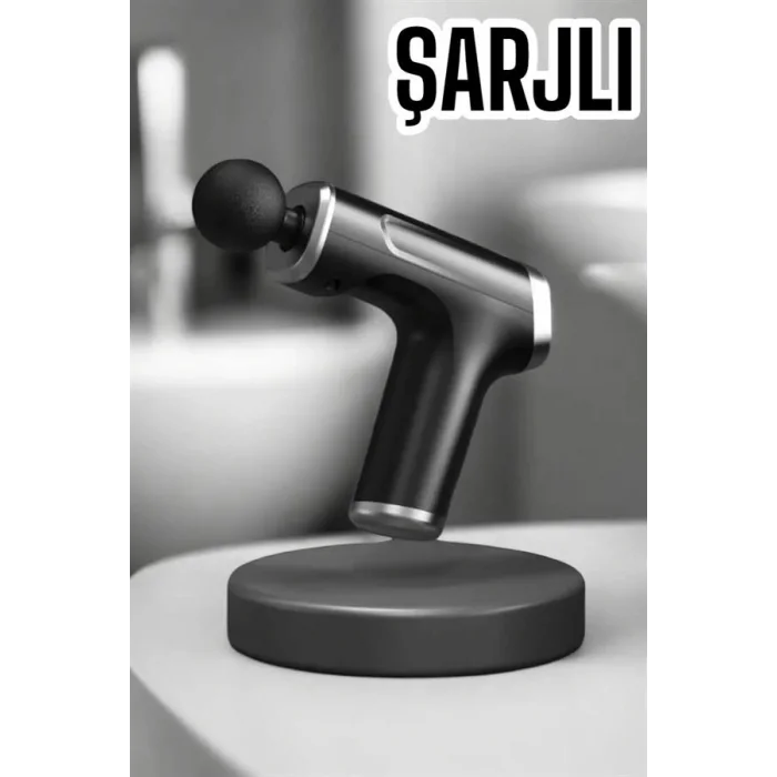 4 Başlıklı Darbeli Şarjlı Masaj Aleti Tabancası Kablosuz
