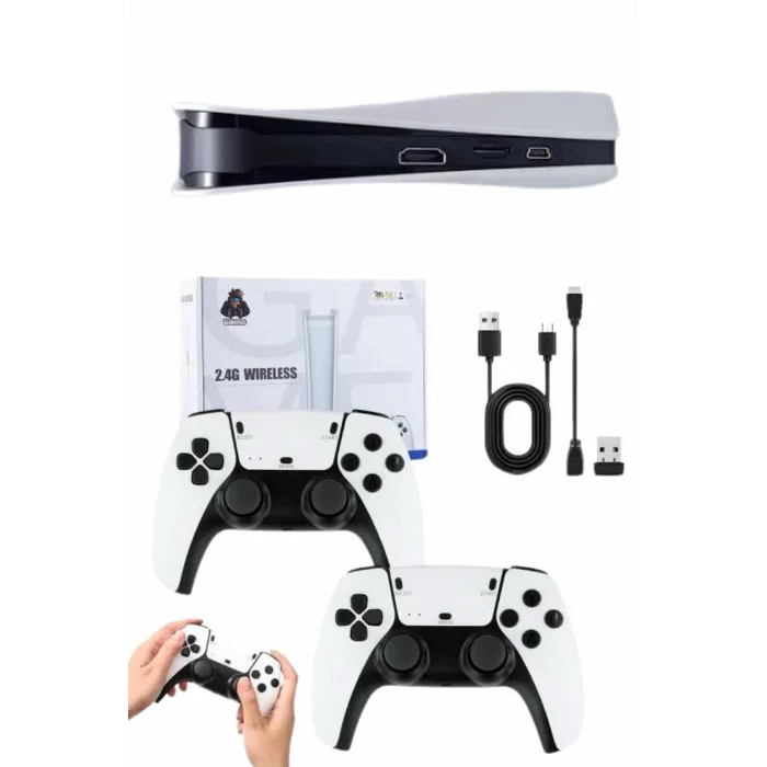 4K HD Klasik Retro Game Box 3000 Oyunlu Çift Kollu Çift Kişilik Oyun Konsolu