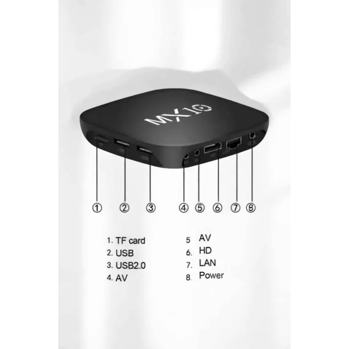 4K TV Uyumlu HD Çözünürlüklü Mx Box S 8 GB