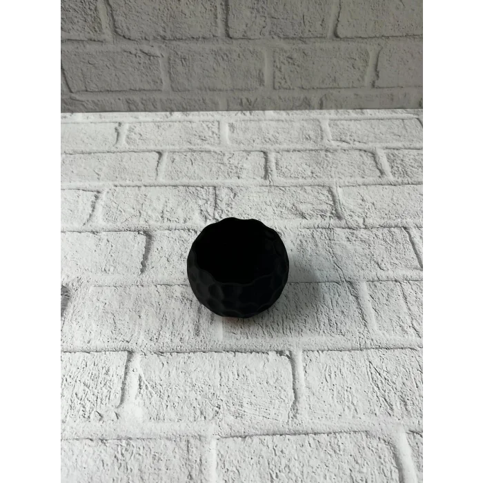 5 cm Küçük Siyah Saksı Minimal Tasarım Sukulent ve Kaktüs Saksısı