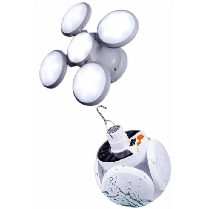 5 Kanatlı Bahçe Aydınlatma Led Askılı Solar Güneş Enerji Usb Sarjlı