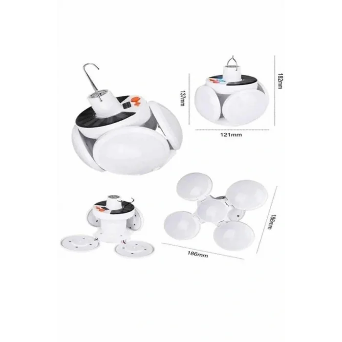 5 Kanatlı Bahçe Aydınlatma Led Askılı Solar Güneş Enerji Usb Sarjlı