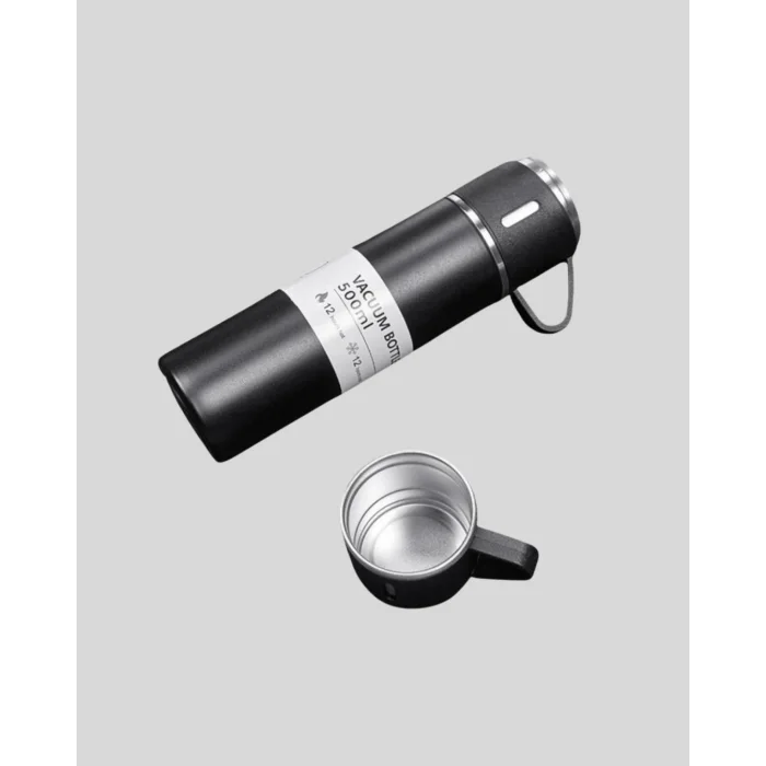 500 ml Paslanmaz Çelik Termos Seti – Sızdırmaz, Vakumlu, Isı Koruma Özellikli, Taşınabilir Termos