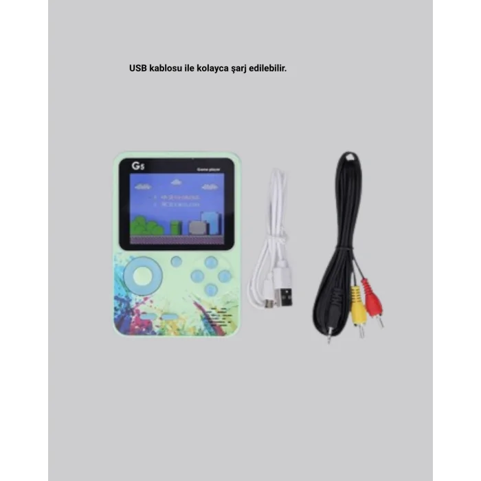 500 Oyunlu G5 Retro Mini Oyun Konsolu 3 İnç Ekran ve AV TV Desteği