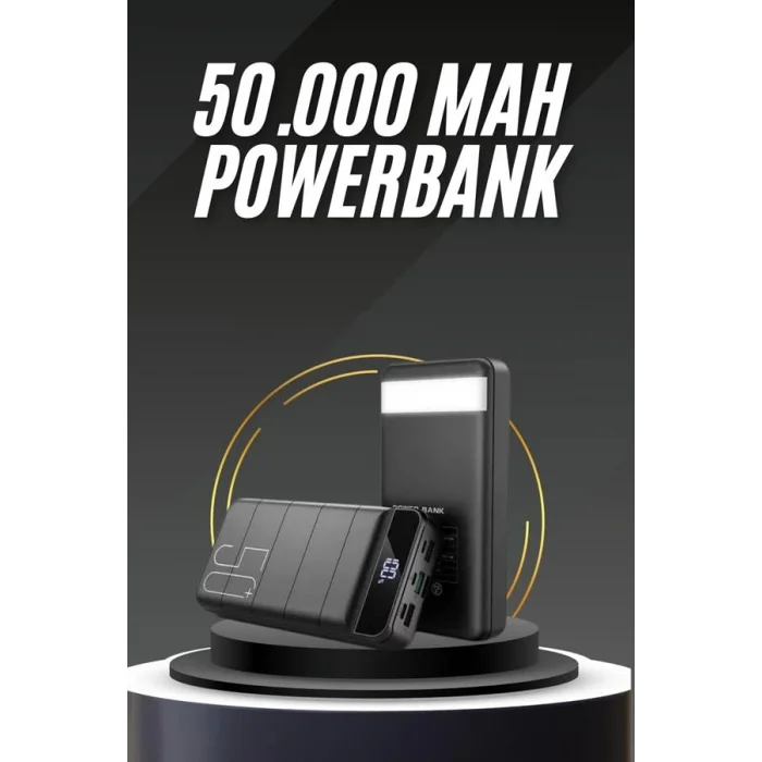 50.000 Mah Led Dijital Göstergeli USB Çıkışı Powerbank