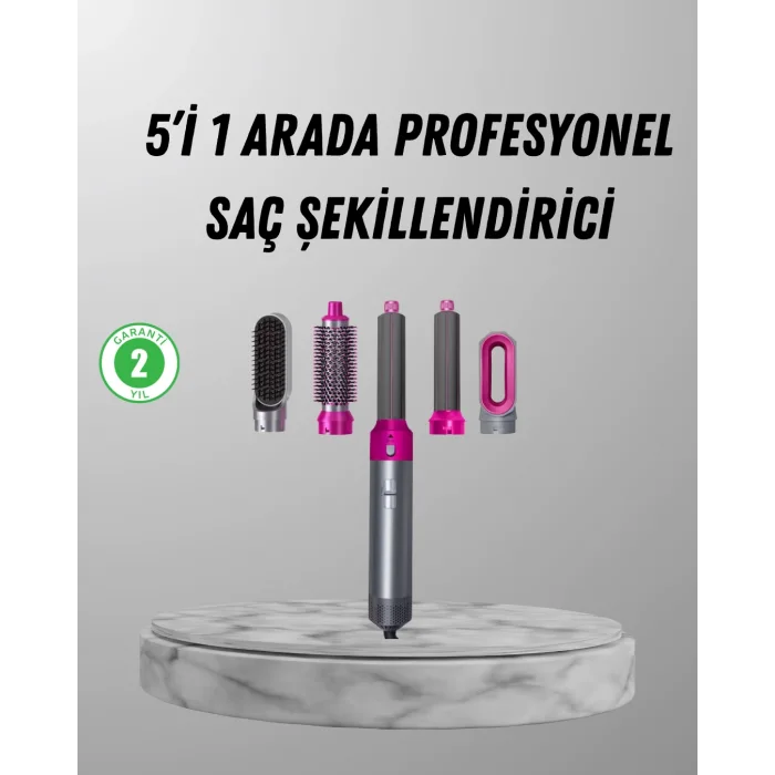 5’i 1 Arada Saç Şekillendirici Set Kuaför Düzeyinde Performans ve Ergonomik Tasarım