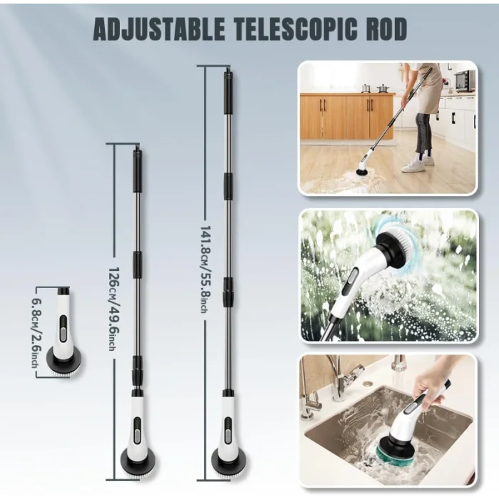 7 in 1 Kablosuz Elektrikli Temizlik Fırçası Seti