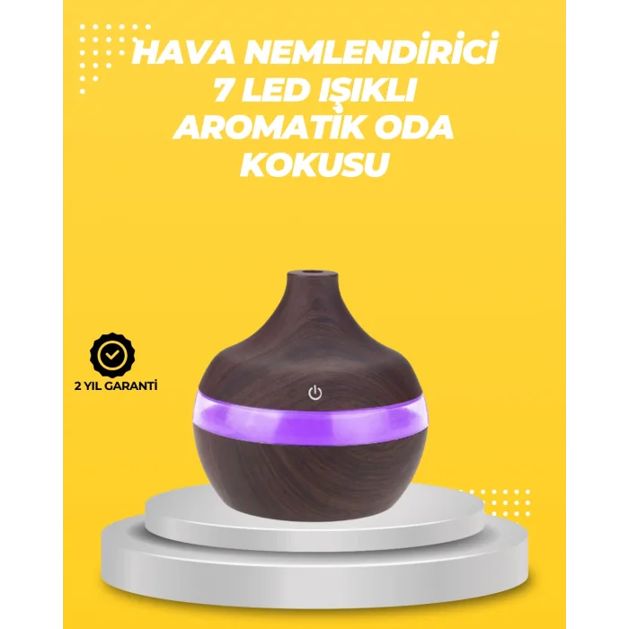 7 Renk LED Işıklı Ultrasonik Aroma Difüzör 300 ml