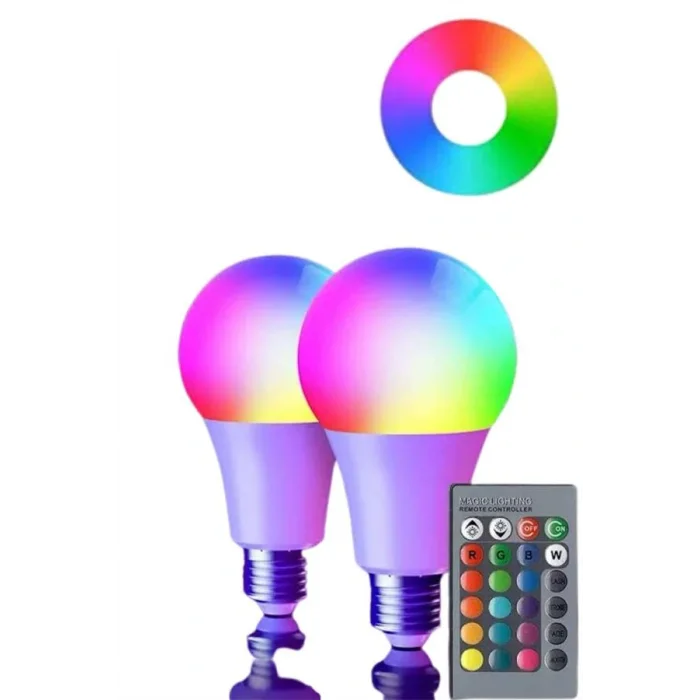 Akıllı RGB Led Ampul Led Uzaktan Kumandalı Renk Değiştiren Ampul