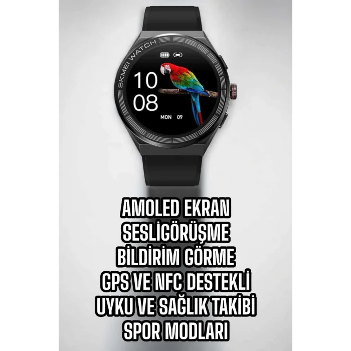 Akıllı Saat Dokunmatik Ekran Sesli Görüşme ve Bildirim Görme Sağlık Takibi