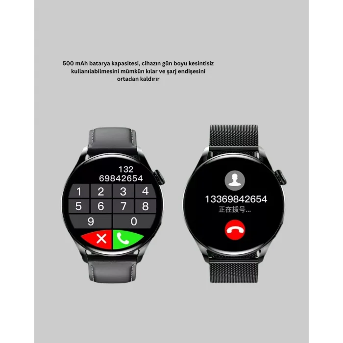Akıllı Saat GPS Nabız Uyku Takibi Sesli Arama Titreşim Bildirimli