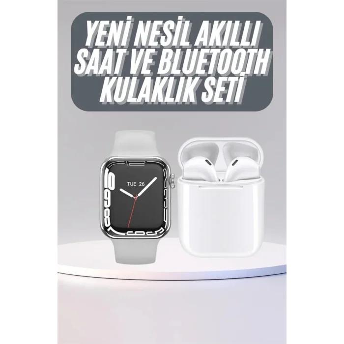 Akıllı Saat Kulaklık Hediyeli Uyku ve Sağlık Takibi Yapabilen Uzun Ömürlü