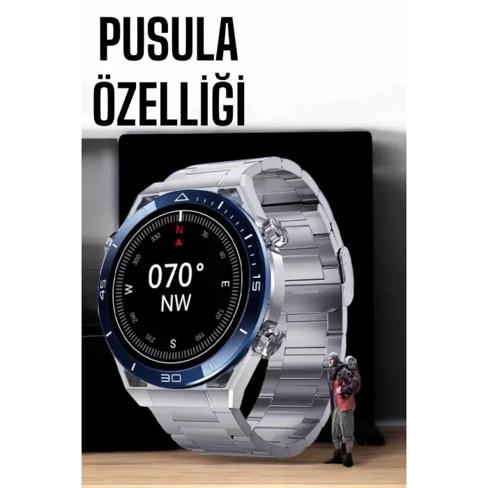 Akıllı Saat Yeni Nesil Bluetooth Bağlantılı Uyku ve Sağlık Takibi NFC ve GPS