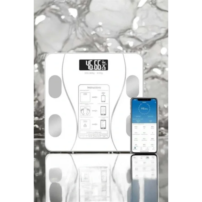 Akıllı Tartı Bluetooth Bağlantılı Yağ Ölçebilen Tartı Yeni Nesil