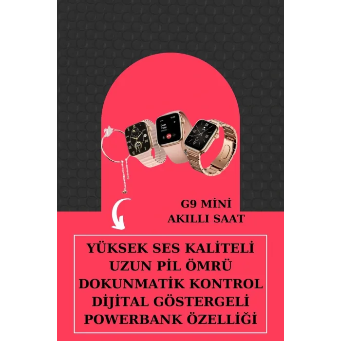 Aksesuar Hediyeli Akıllı Saat ve Dijital Göstergeli Powerbankli Bluetooth Kulaklık