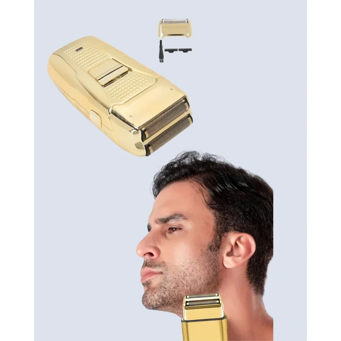 Altın Kaplama Kablolu Erkek Tıraş Makinesi Favori Aparatlı