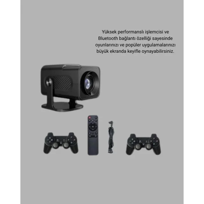 Android Projeksiyon Game Box – 1280x720p HD Çözünürlük, Bluetooth,HDMI ve USB Girişli