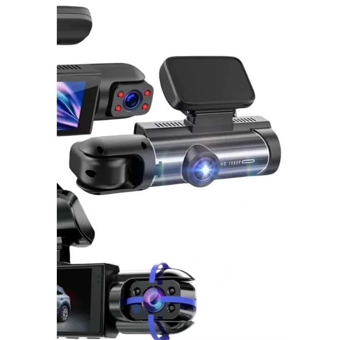 Araç İçi Full Hd Kamera Ön ve Arka Kameralı Ekranlı Araç Kamerası