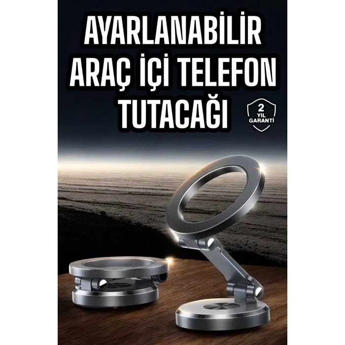 Araç İçi Telefon Tutacağı Manyetik Tasarım Ayarlanabilir
