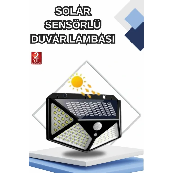 Bahçe Lambası Bahçe Aydınlatma Sensörlü Suya Dayanıklı 100 Led