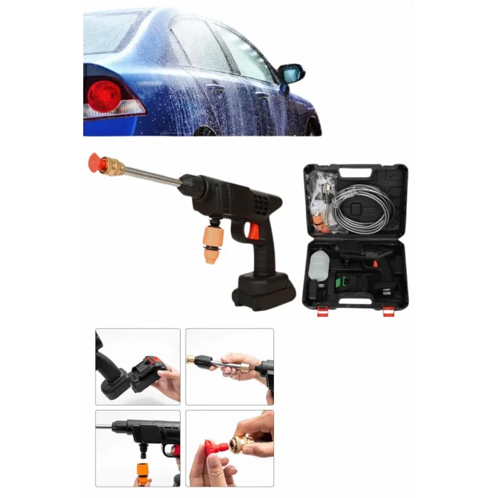 Bahçe Sulama Tabancası Makinesi Yüksek Basınçlı Akülü Yıkama Makinesi