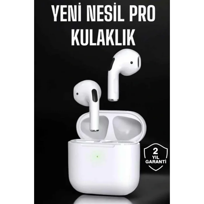 Beyaz Yeni Nesil Pro Bluetooth Kulaklık Yüksek Ses Kaliteli ANC Özelliği