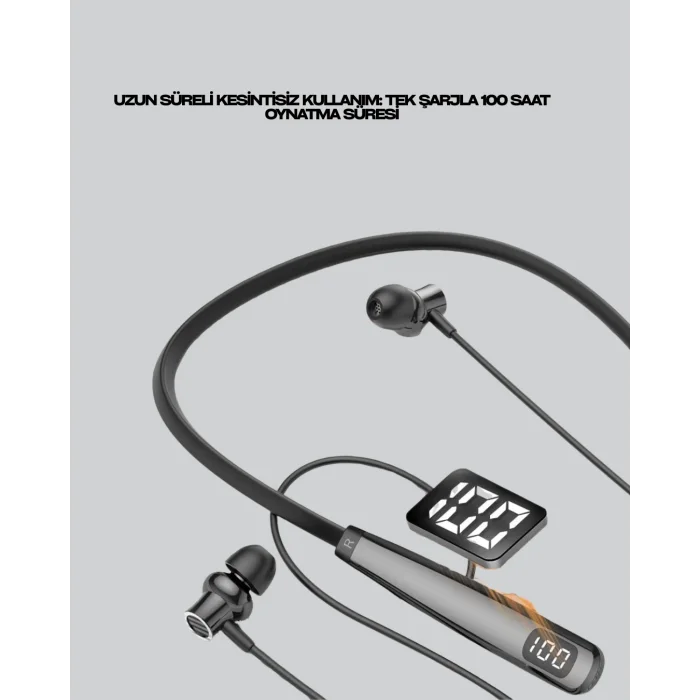 Bluetooth 5.3 Boyun Bantlı Kulaklık – Oyun ve Müzik Modu, SD Kart Desteği