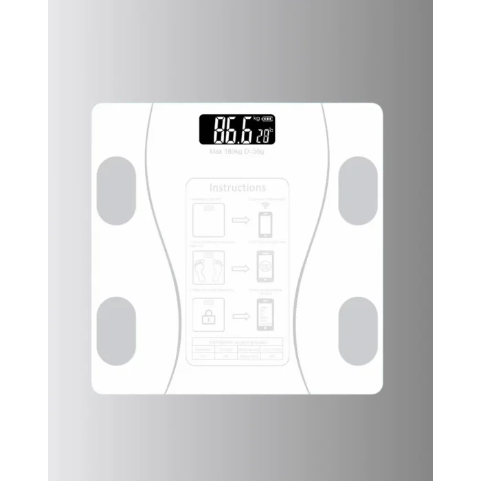 Bluetooth Akıllı Tartı – 8 Fonksiyonlu Dijital Baskül, 180 kg Kapasiteli