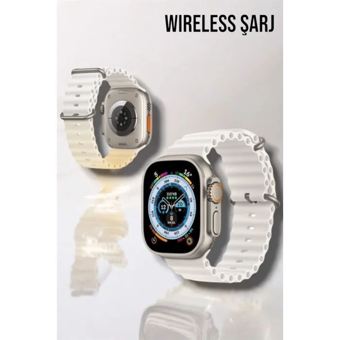 Bluetooth Bağlantılı 49MM Dokunmatik Akıllı Saat Sağlık ve Spor Takip Özellikli