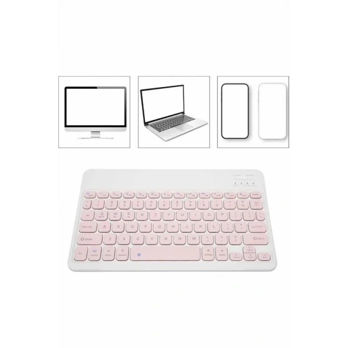Bluetooth Şarj Edilebilir Mini Q Klavye Kablosuz Taşınabilir
