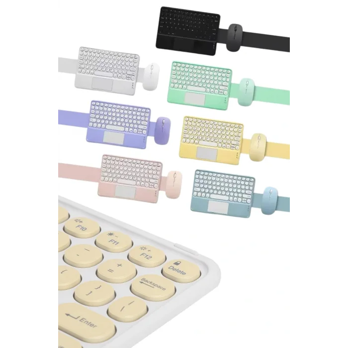 Bluetooth Touchpad Klavye 10.9 inch Kablosuz Wifi Q Klavye Slim