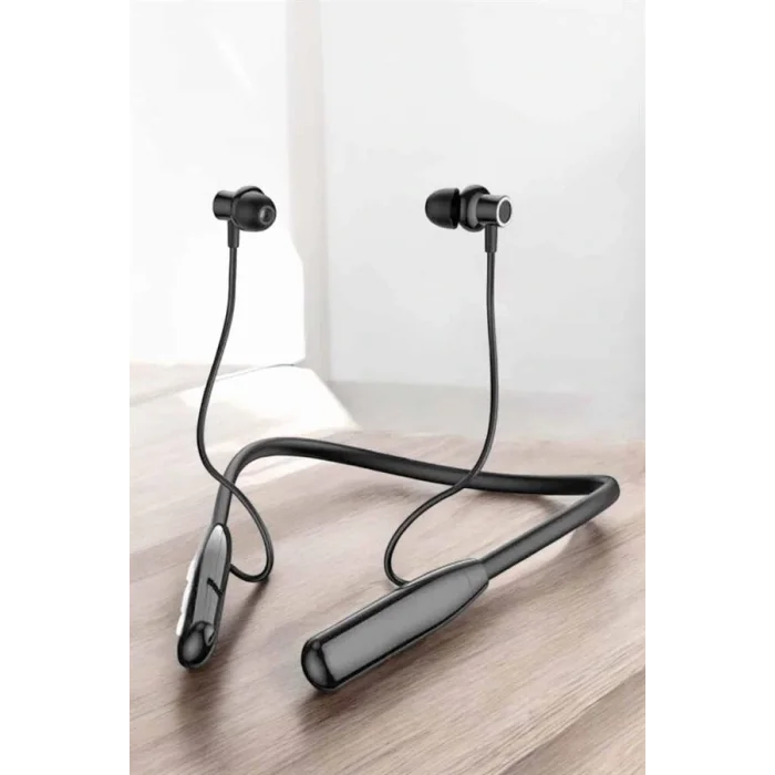 Boyun Askılı Bluetooth Kulaklık Uzun Şarj Süreli Dijital Göstergeli Kablolu