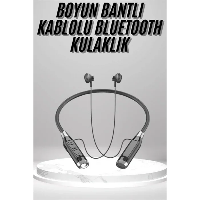 Boyun Bantlı Kulak İçi Kablolu Yüksek Ses Kaliteli Bluetooth Kulaklık