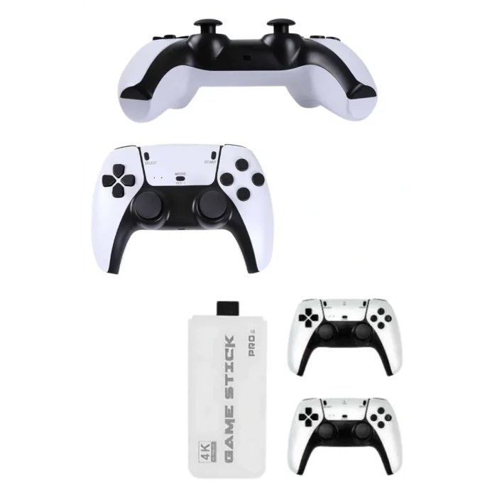 Çift Oyun Kollu 4K HD Ekran Nostaljik 20.000 Oyunlu Beyaz Game Stick