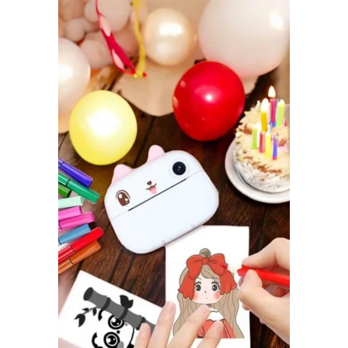 Çocuklar için Fotoğraf Makinesi Anlık Baskı Makinesi HD Görüntü Kalitesi