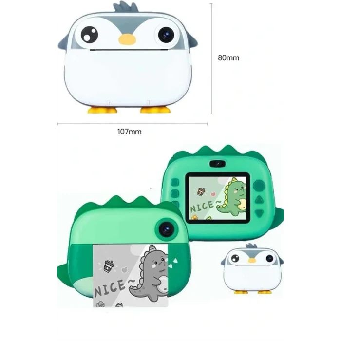 Çocuklar İçin Özel Fotoğraf Makinesi Farklı Desen Seçenekli 3 Adet Rulo