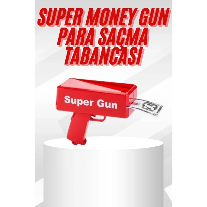 Çocuklara Özel Eğlenceli Para Saçma Makinası Parti Oyuncağı Kırmızı